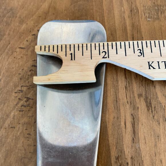 King Arthur Vernco Ice Cream Scoop Vtg Inlaid Stainless Steel Wood Handle - Picture 9 of 10